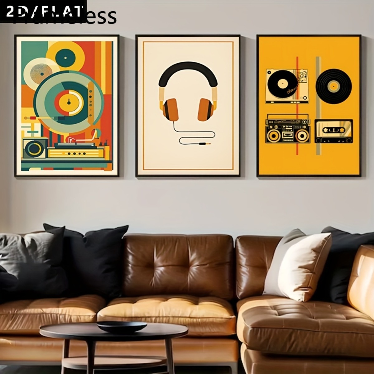 Abstract Canvas Set - (NoFrame 3PCS)-2D Flat, Set of 3