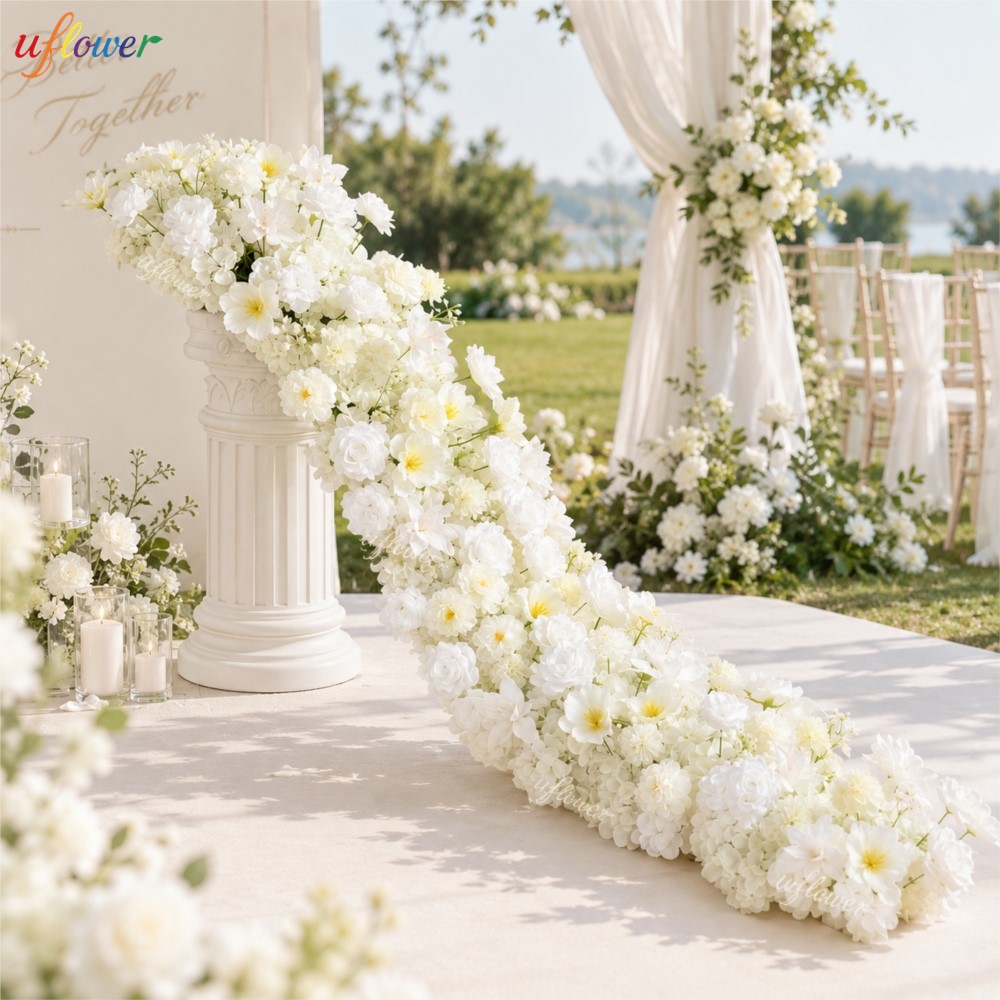 Uflower White Rose Hydrangea A - Table Runner review and price