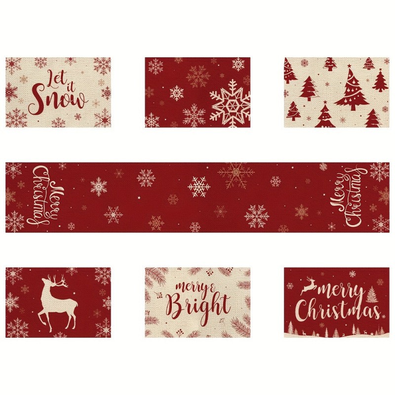 7-Piece Christmas Placemat and - Table Runner review and price