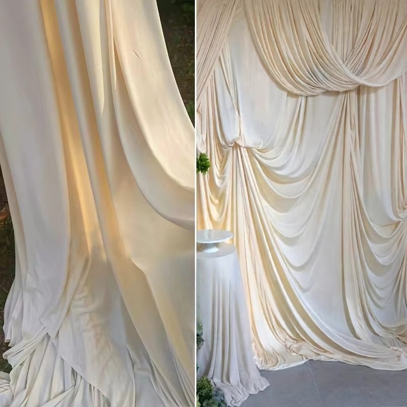 White  Coffee Milk Silk Stretc - Curtain Curtain review and price