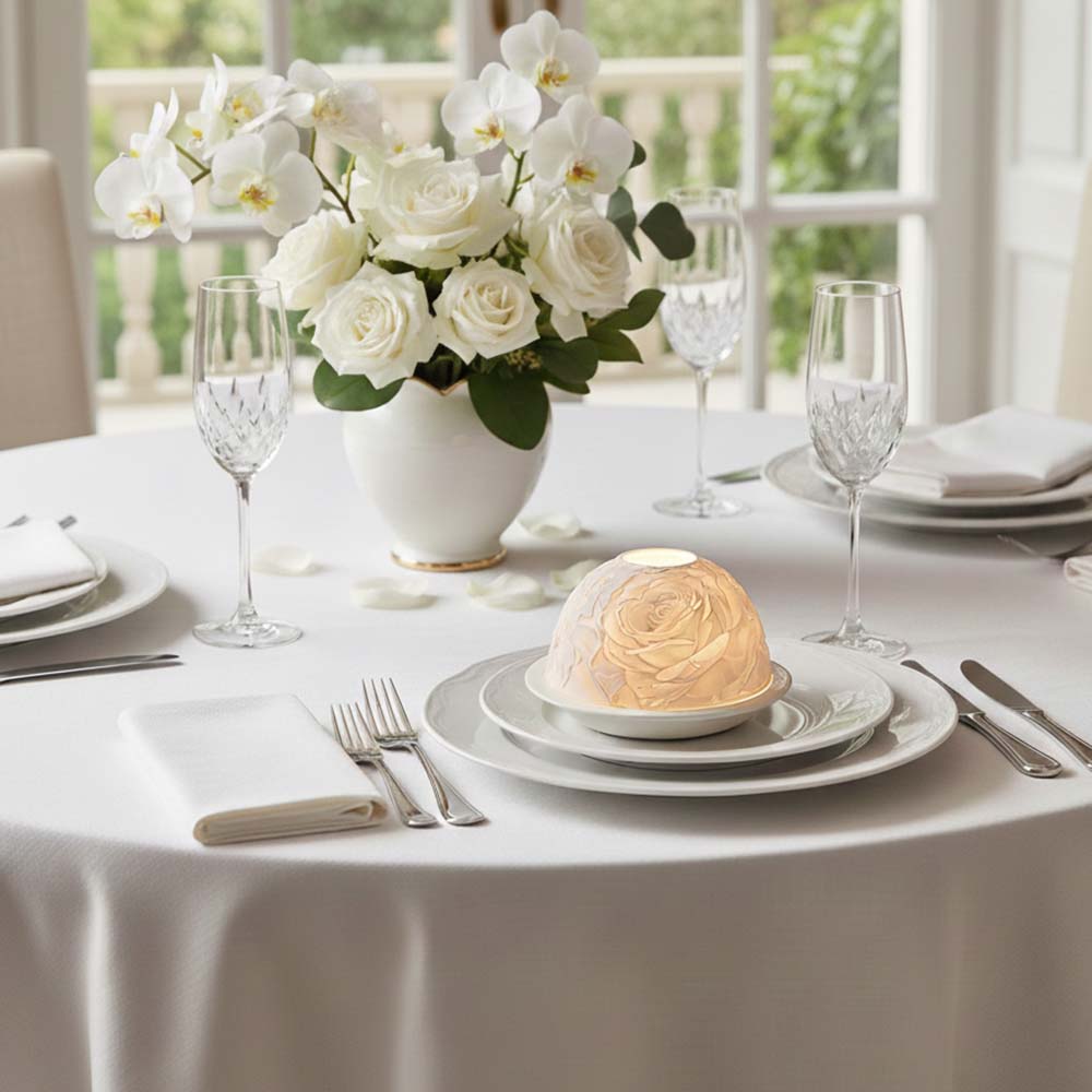 Elegant Rose Porcelain Candle  - Candle Holder Decor review and price