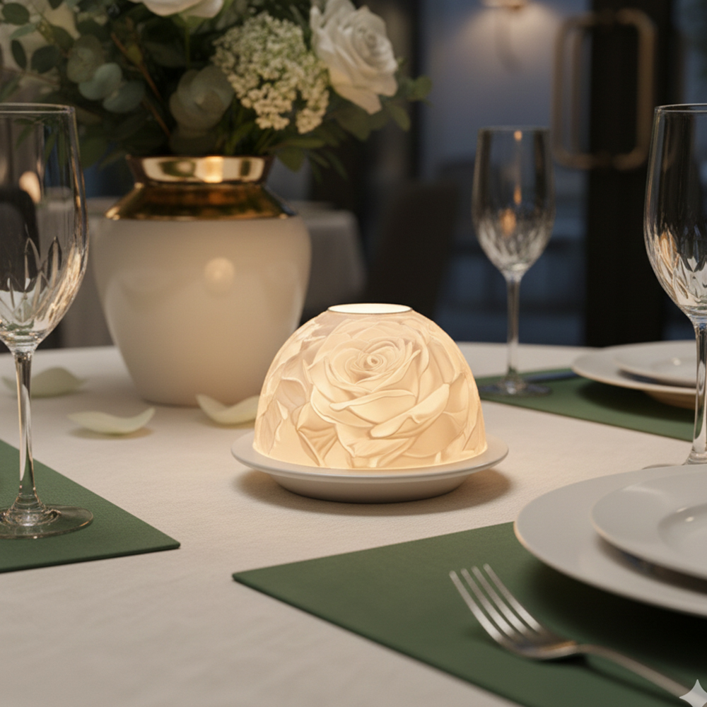 Elegant Rose Porcelain Candle  - Candle Holder Decor review and price