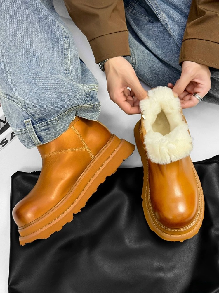 Genuine Leather Platform Snow  - Area Rug review and price