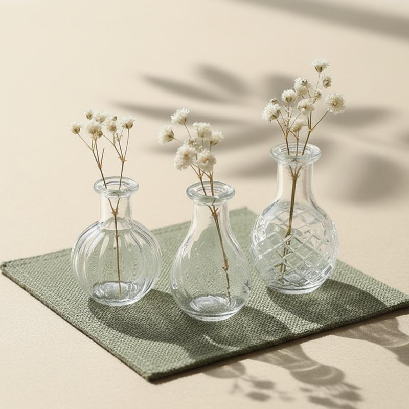 {#} 1Pcs Miniature Glass Vase  - Vase Decor review and price