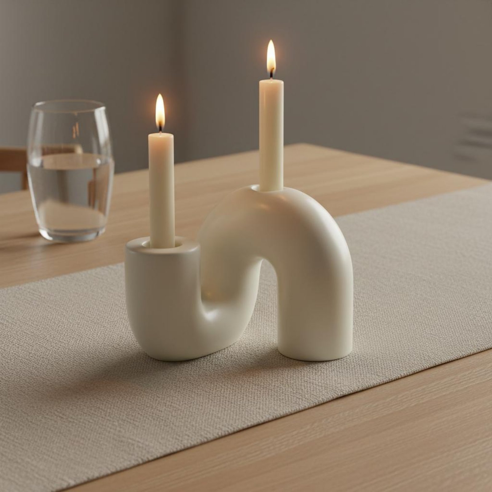 Wavy Ceramic Candle Holder Min - Candle Holder Decor review and price