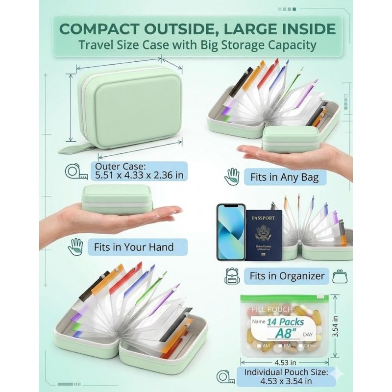 7/14Pouch Weekly Pill Organize - Wall Sticker review and price