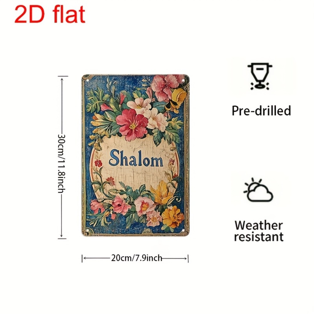 CIFBUY Vintage Floral Shalom A - Wall Art review and price