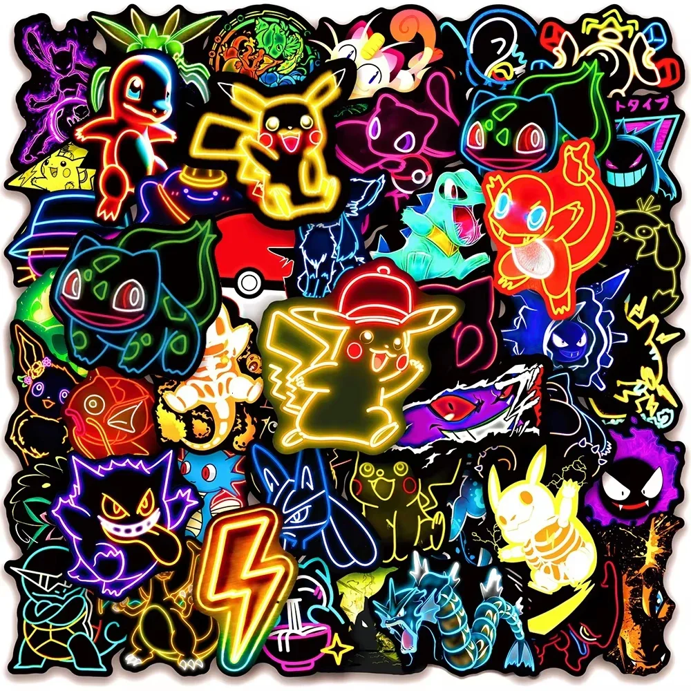 100pcs Neon  Pokémon  Stickers - Wall Sticker review and price